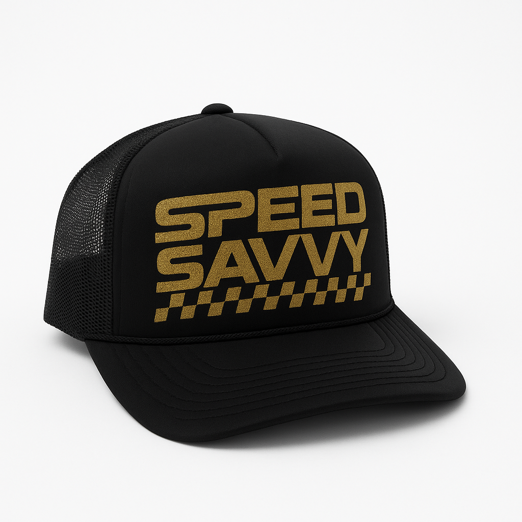 Black and Gold Woman’s Trucker