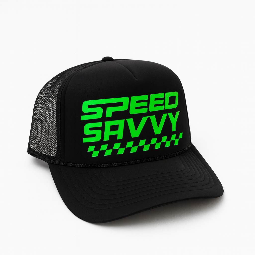 Black & Lime Green Woman’s Trucker
