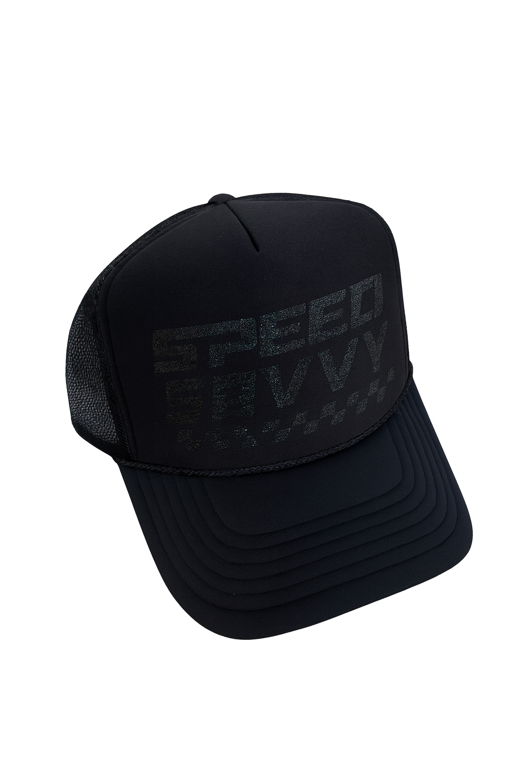 Black & Black Sparkle Woman’s Trucker