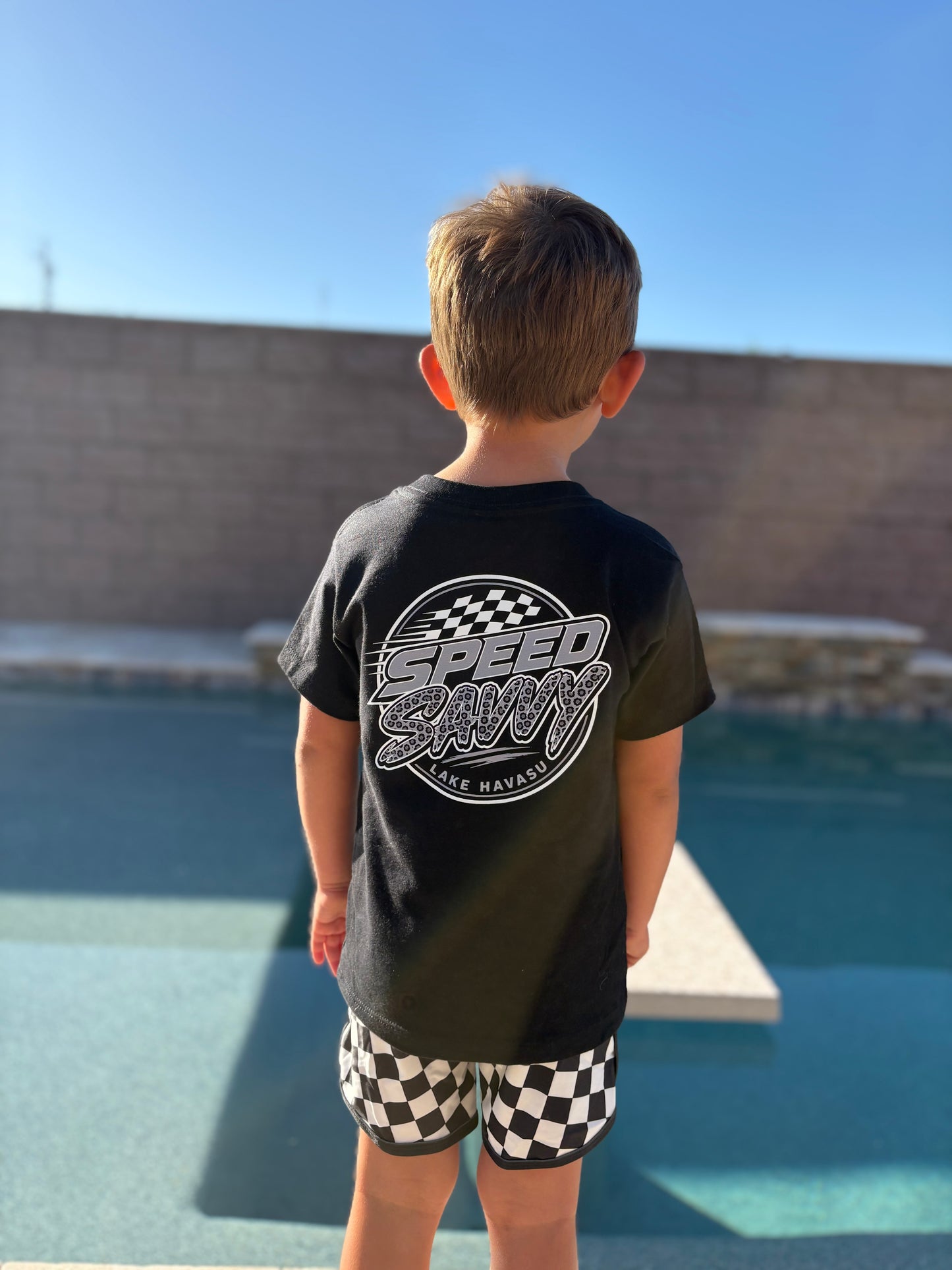 Checker Boy Swim Shorts