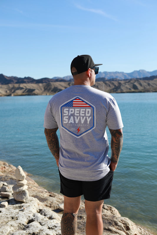 Grey American Tee