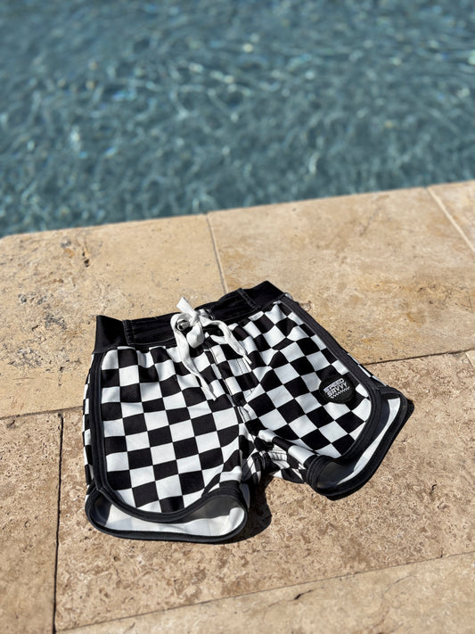 Boys Swim Shorts Black/White