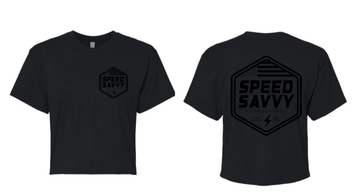 BLACKED OUT CROP TEE