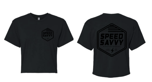 BLACKED OUT CROP TEE