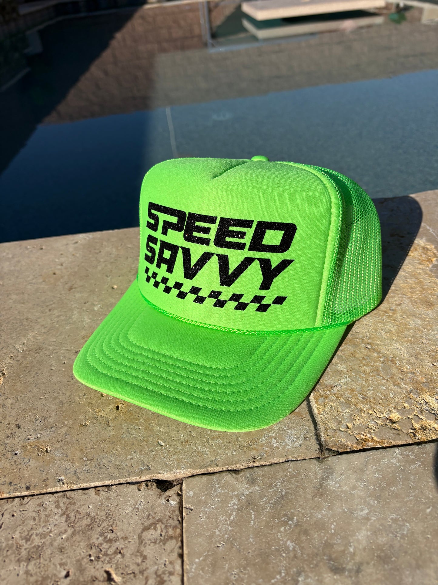 Neon Green & Black Sparkle
