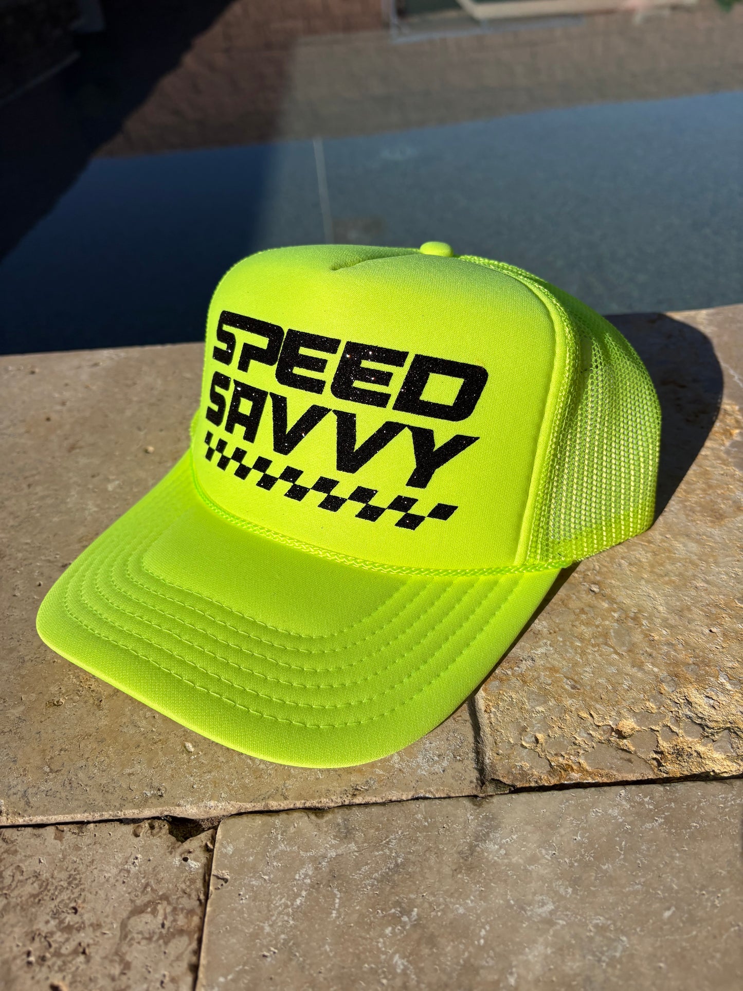 Neon Yellow & Black Sparkle