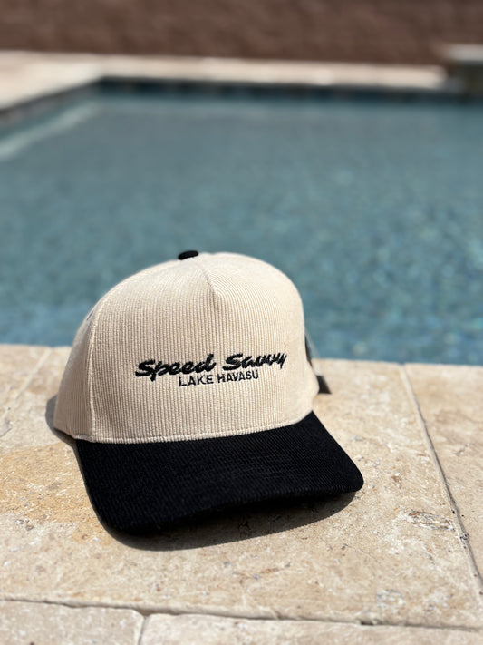 Black & Tan Corduroy Hat