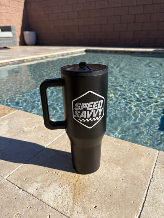 Black No-Spill Tumbler