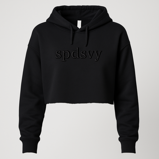 SPDSVY Crop Hoodie - Black PRESALE