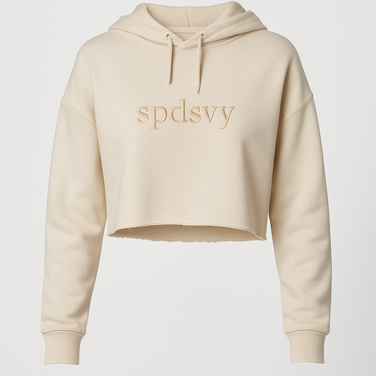 SPDSVY Crop Hoodie - Beige PRESALE