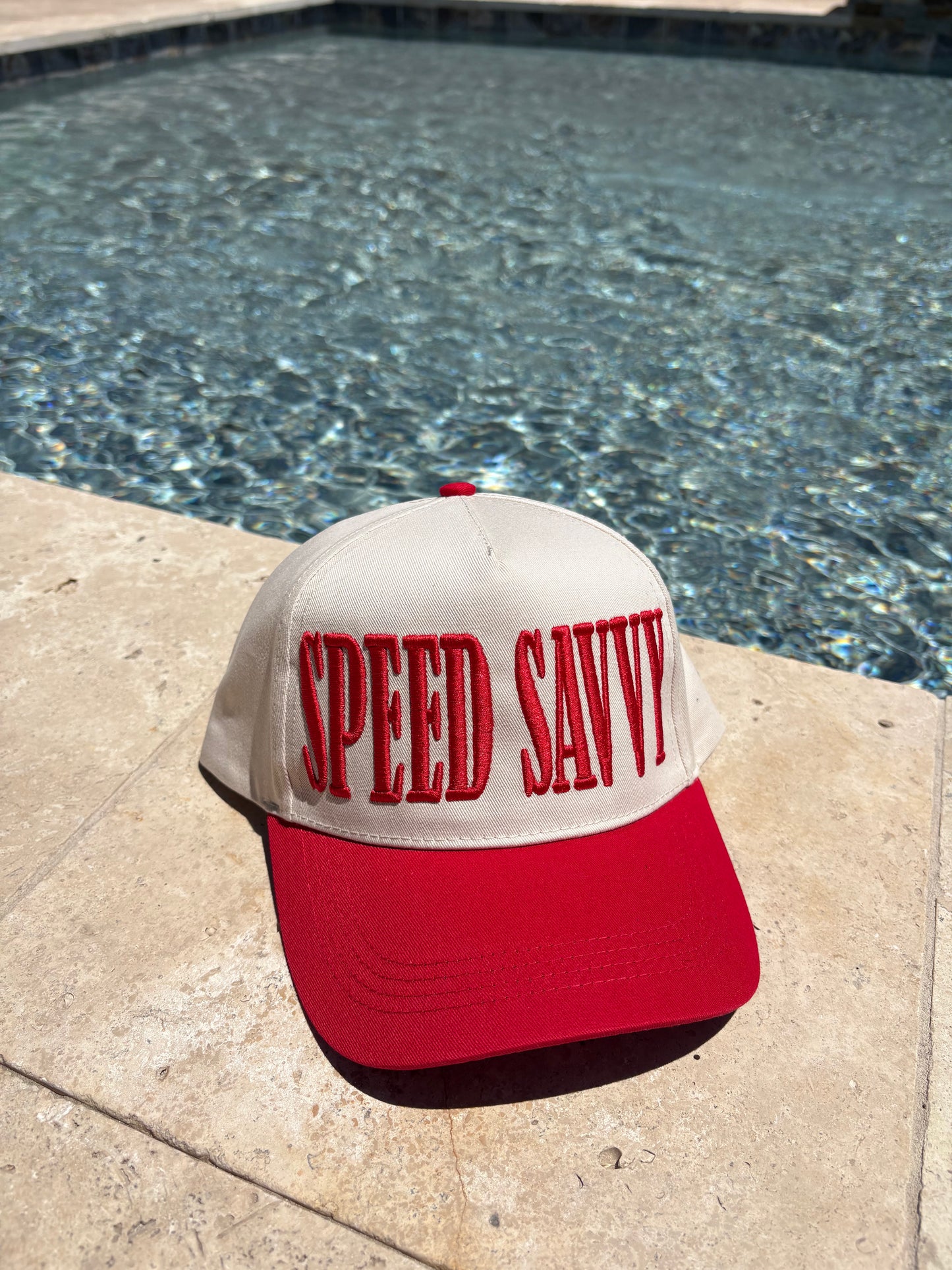 Speed Savvy Red/Tan Hat