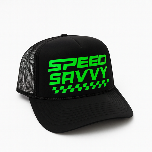 Black & Lime Green Woman’s Trucker